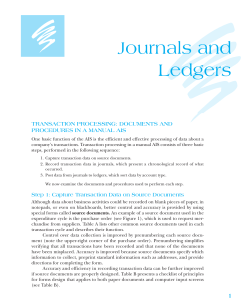Journals and Ledgers