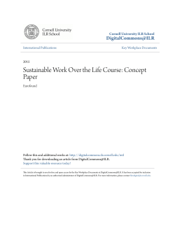 Sustainable Work Over the Life Course: Concept Paper