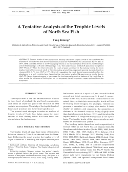 A Tentative Analysis of the Trophic Levels of North