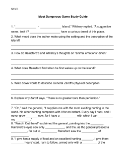 The Most Dangerous Game Study Guide