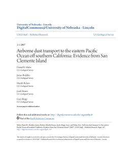 Airborne dust transport to the eastern Pacific Ocean off southern