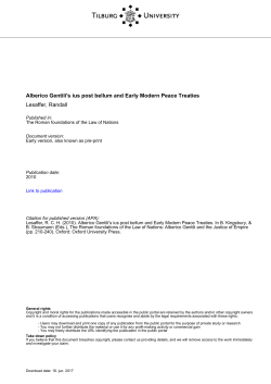 Gentili on peacemaking and peace treaties 7