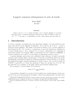 Longest common subsequences in sets of words