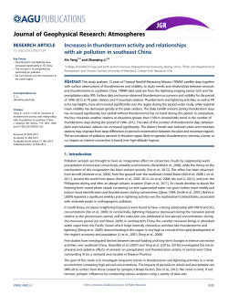 Increases in thunderstorm activity and relationships with air pollution