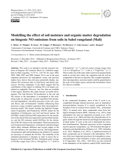 Modelling the effect of soil moisture and organic matter degradation