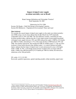 Impact of piped water supply on infant mortality rate in Brazil