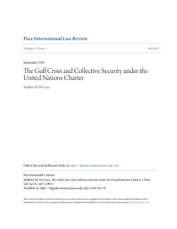 The Gulf Crisis and Collective Security under the United Nations