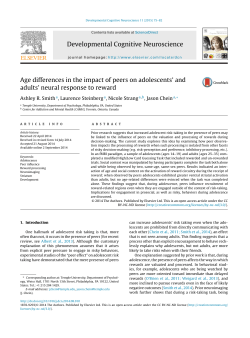 Age differences in the impact of peers on