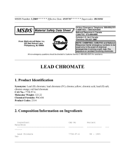 lead chromate - Clayton State University