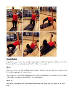 Starting Position Begin lying on your back with your right arm