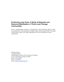 Producing Local Color: A Study of Networks and Resource