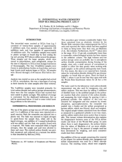 21. Interstitial Water Chemistry Deep Sea Drilling Project, Leg 5