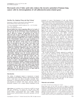 Decreased n-6/n-3 fatty acid ratio reduces the
