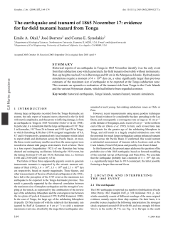 The earthquake and tsunami of 1865 November 17