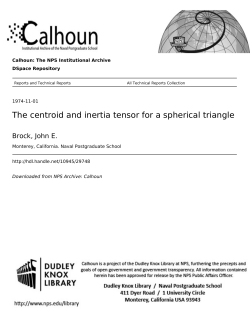 The centroid and inertia tensor for a spherical triangle