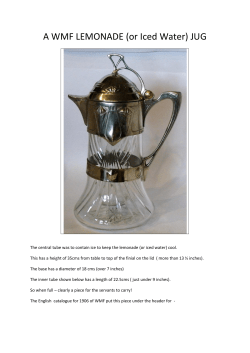 A WMF LEMONADE (or Iced Water) JUG