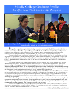 Jennifer Soto Scholarship Profile