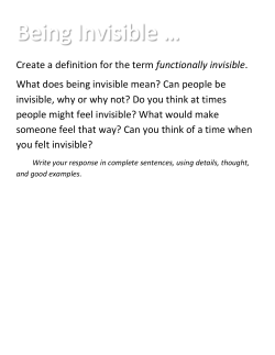 Create a definition for the term functionally invisible. What does