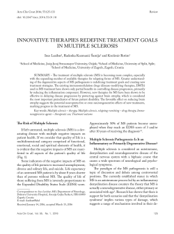 innovative therapies redefine treatment goals in multiple sclerosis