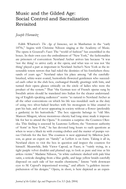 music and the gilded age: revisiting social control