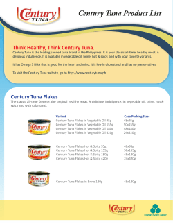 Century Tuna Product List