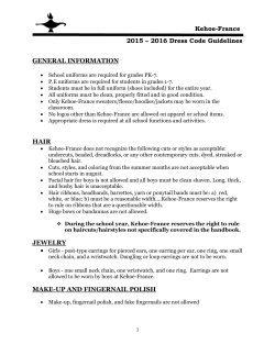 GENERAL INFORMATION HAIR JEWELRY MAKE