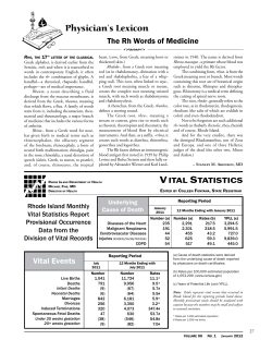 The Rh Words of Medicine - Rhode Island Medical Society
