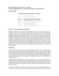 Ozonated Liquids in Dental Practice &ndash; A Review