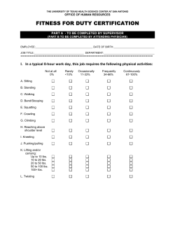 Fitness for Duty Certification