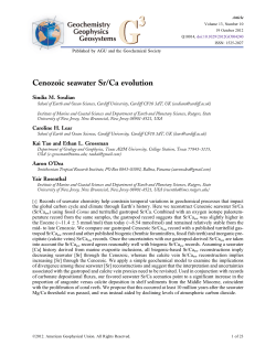 Cenozoic seawater Sr/Ca evolution