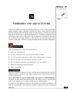 FISHERIES AND AQUACULTURE