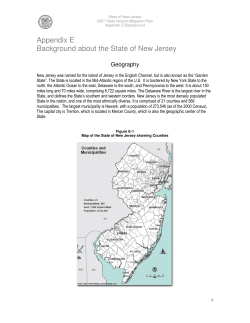 Appendix E Background about the State of New Jersey
