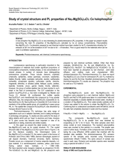 Study of crystal structure and PL properties of Na21Mg(SO4)10Cl3