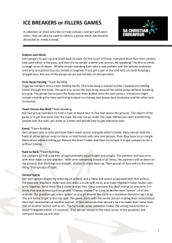 ICE BREAKERS or FILLERS GAMES