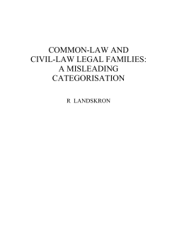 Common-Law and Civil-Law Legal Families