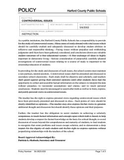 Controversial Issues - Harford County Public Schools