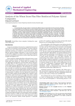 Analysis of the Wheat Straw/Flax Fiber Reinforced Polymer Hybrid