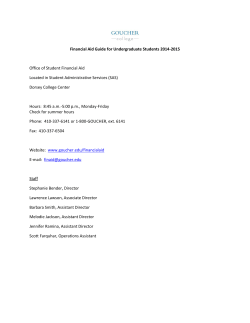 Financial Aid Guide for Undergraduate Students