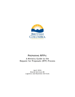 A Ministry Guide to the Request for Proposals (RFP)
