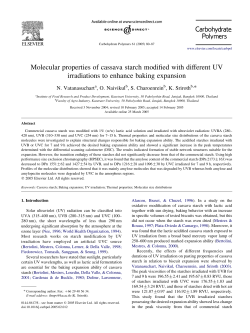 Molecular properties of cassava starch modified with