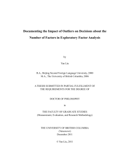 Impact of outliers on determining number of factors and interpreting