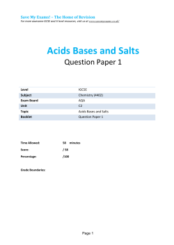 Acids Bases and Salts