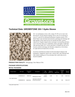 Technical Data: GROWSTONE GS