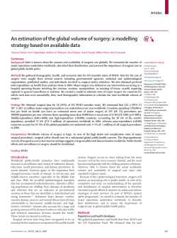 An estimation of the global volume of surgery