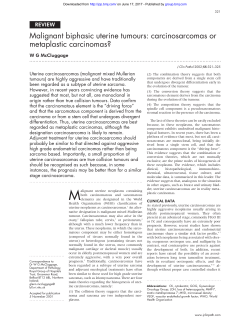 Malignant biphasic uterine tumours