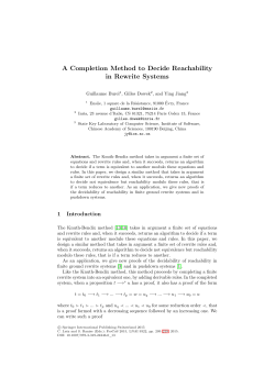 A Completion Method to Decide Reachability in Rewrite Systems