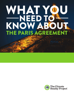 the paris agreement - The Climate Reality Project