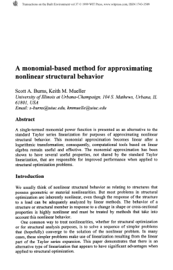 A monomial-based method for approximating nonlinear