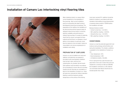 Installation of Camaro Loc interlocking vinyl flooring tiles