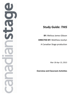 Study Guide - Canadian Stage